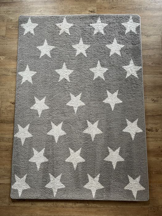 Dywan w gwiazdki, gwiazdy szary 180x120