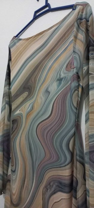 Vestido curto estampado