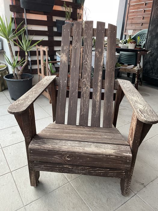 Cadeira Adirondack em madeira maciça – artesanal | feita à mão
