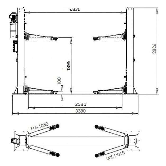 BEST PRODUCTS BESTLIFT 240 EXPERT APS podnośnik dwukolumnowy samochodowy 4T SYSTEM APS + OLEJ Hydrauliczny HL32