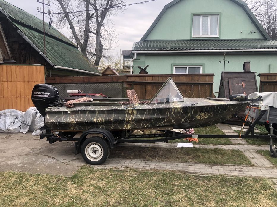 Човень ОБЬ 1 з двигуном Mercury F30ELPT та лафетом