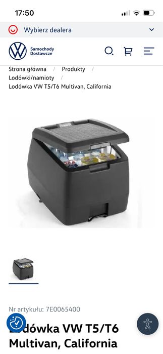 Sprzedam lodowke vw T5 T6