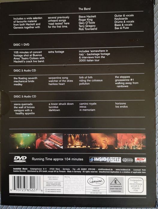 Steve Hackett, Somewhere in South America... Live in Buenos Aires, box