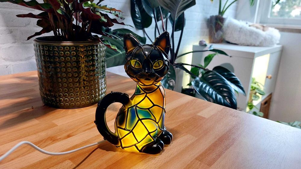 Candeeiro LED em Forma de Gato – USB – Plástico