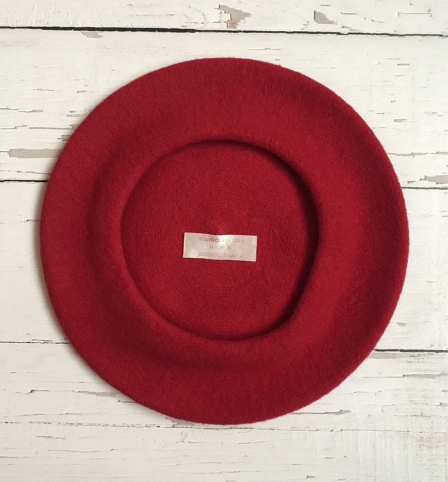 Damski Beret Vintage 80’ Wool Wełna Czechoslovakia Rare Unikat Nowy !