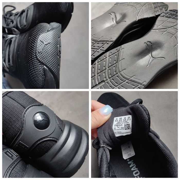 Кросівки кроссовки puma soft foam+ 42.5 27.8 см сетка чорні