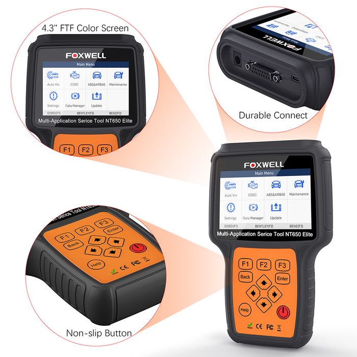 Автосканер діагностичний сканер для авто Foxwell NT650 Elite