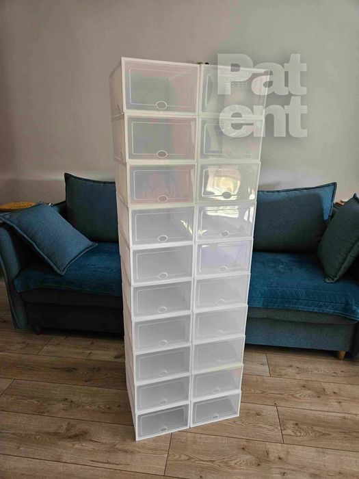 Pudełka 20 sztuk modułowe organizery białe do przechowywania zestaw