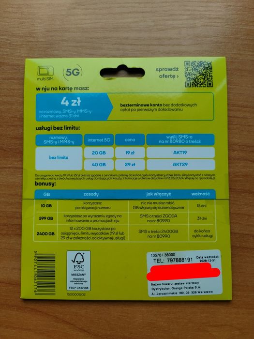 Złoty Numer NJU 797-888-191 Nowy (AAA)