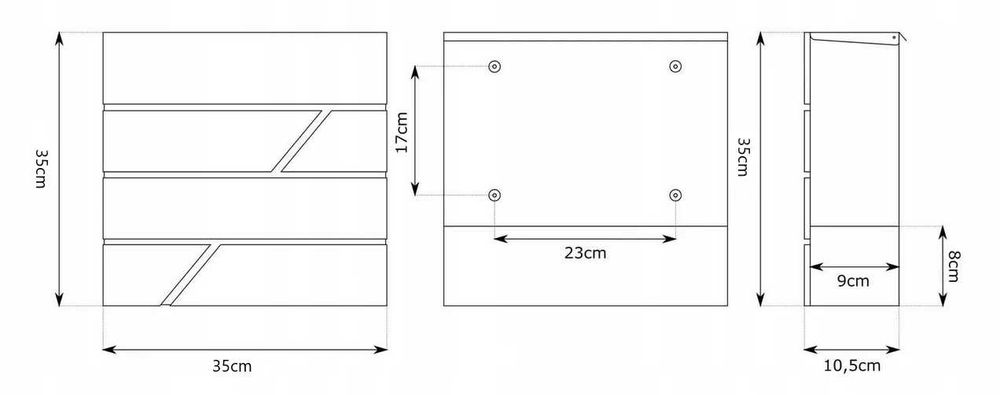 DUŻA skrzynka na listy z ADRESEM NUMEREM DOMU RAL 7016 frez antracyt