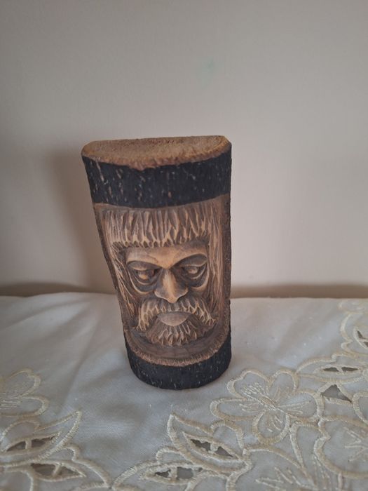 Stara drewniana figurka 12,5 cm