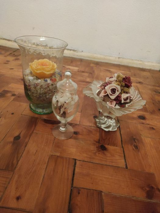 Peças decorativas em vidro