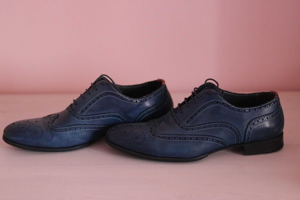 Sapatos de homem PS By Paul Smith Miller Navy Brogue