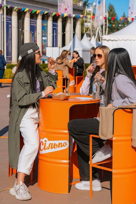 Дизайнерская бочка стол / тумба с вашим логотипом | Рекламные бочки