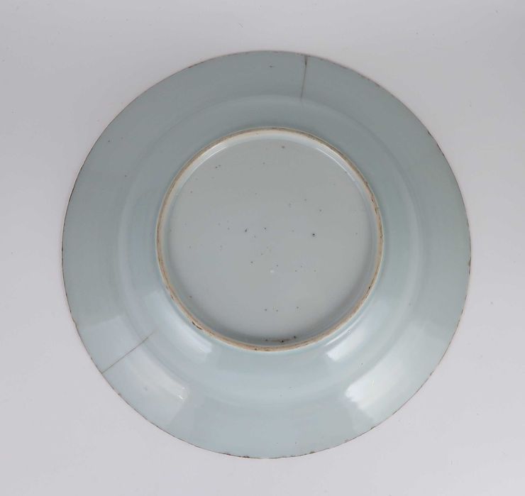 4 Pratos porcelana azul e branca da China Séc. XVIII