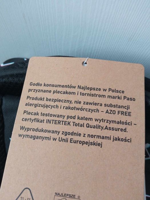 Nowy plecak Paso