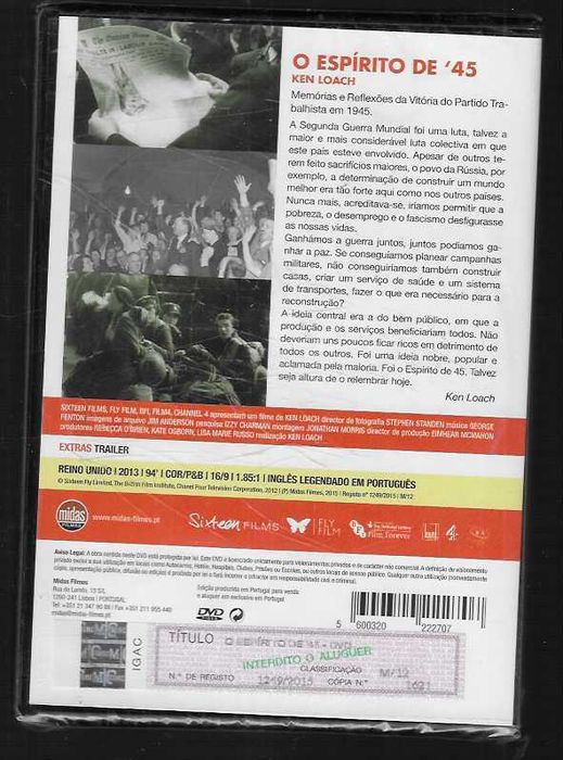 Ken Loach. O Espírito de '45 (selado)