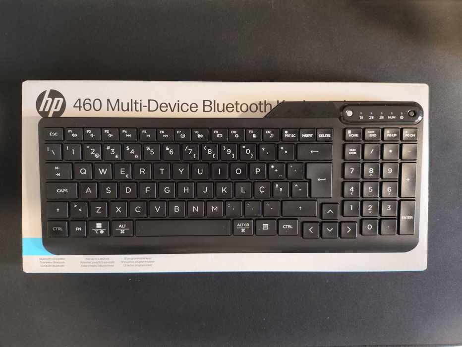 Teclado Sem Fios HP 460 – 3 Dispositivos Bluetooth (ISO PT)