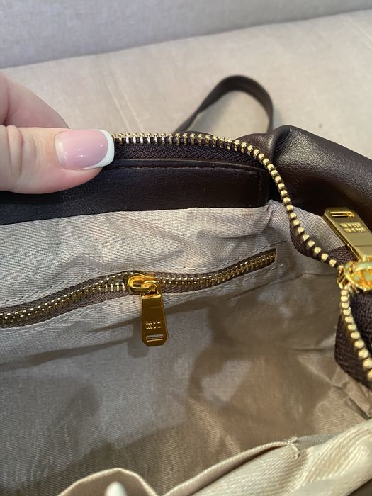 Сумка в стилі miu miu шоколадна