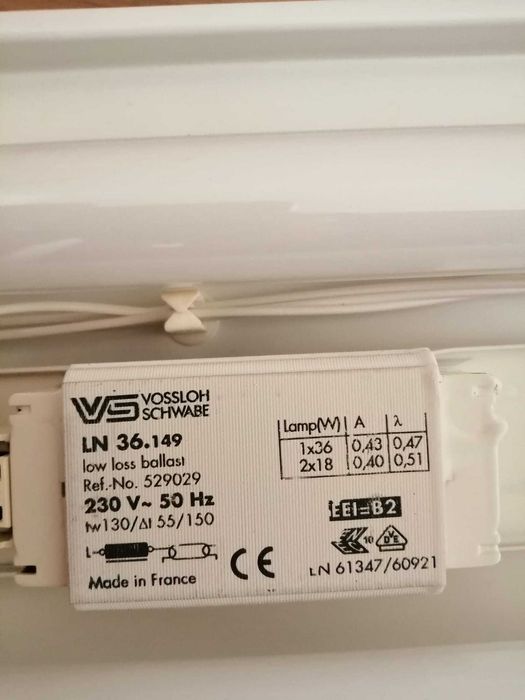 Candeeiro Cozinha com 2 Lâmpadas