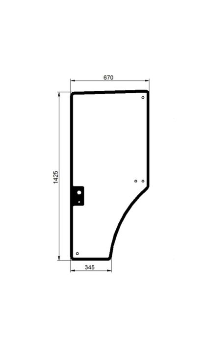 Скло двері ліві John Deere 7200 7400 7600 7700 7800 7210 7410 7510 7610 7710 7810