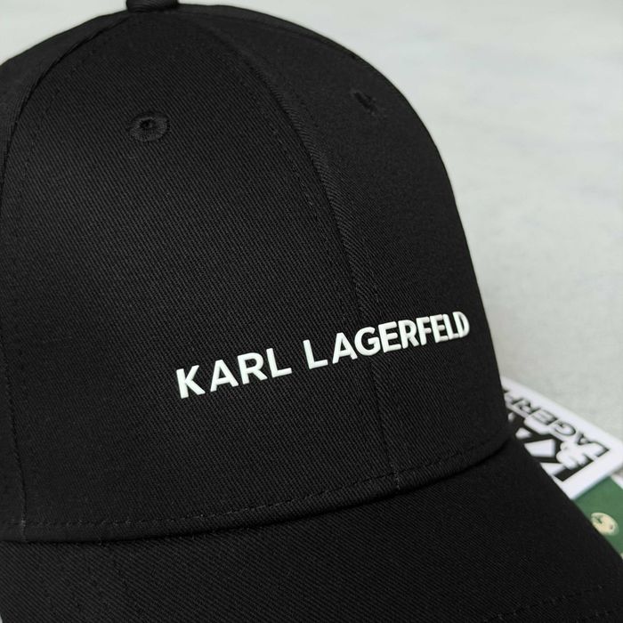 Кепка Karl Lagerfeld Чорна Бейсболка Карл Лагерфельд