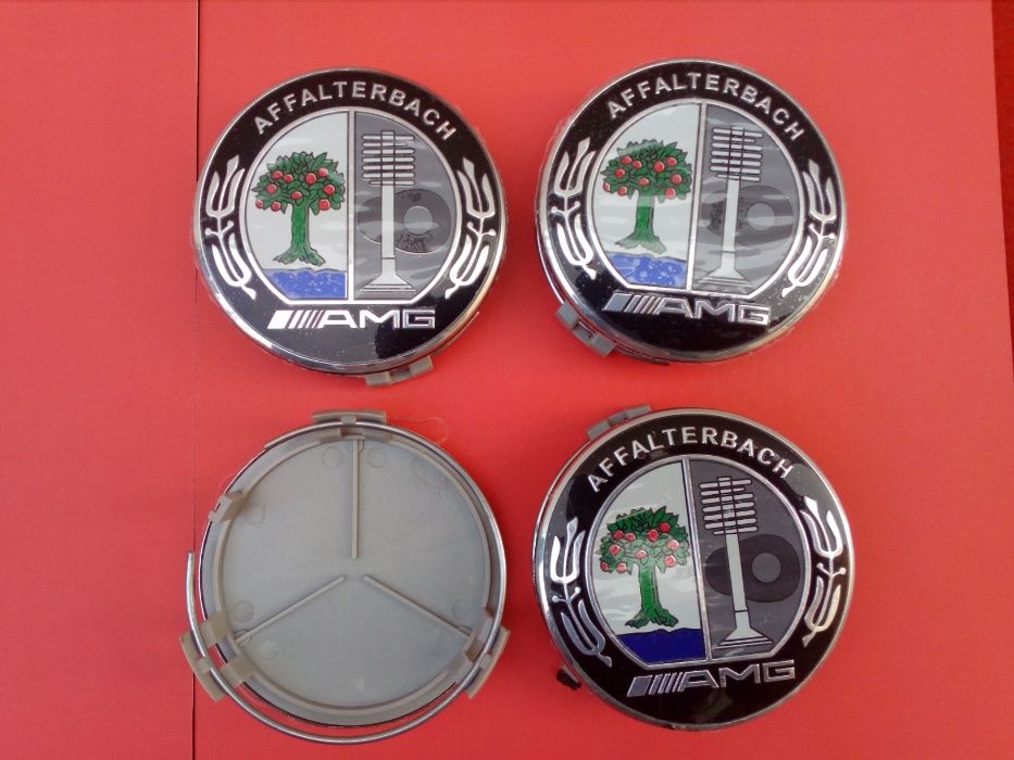centros jante Mercedes 75mm emblemas tampa logótipo encaixe AMG CLA VW