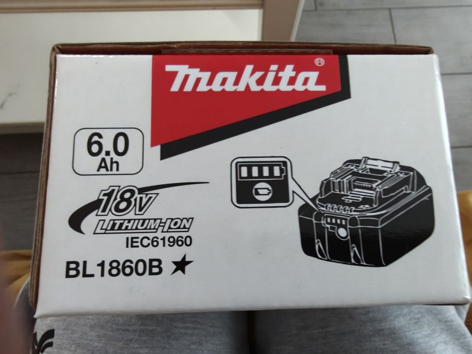 Zestaw dwóch sztuk baterii Makita 6Ah  BL1860B do elektronarzędzi