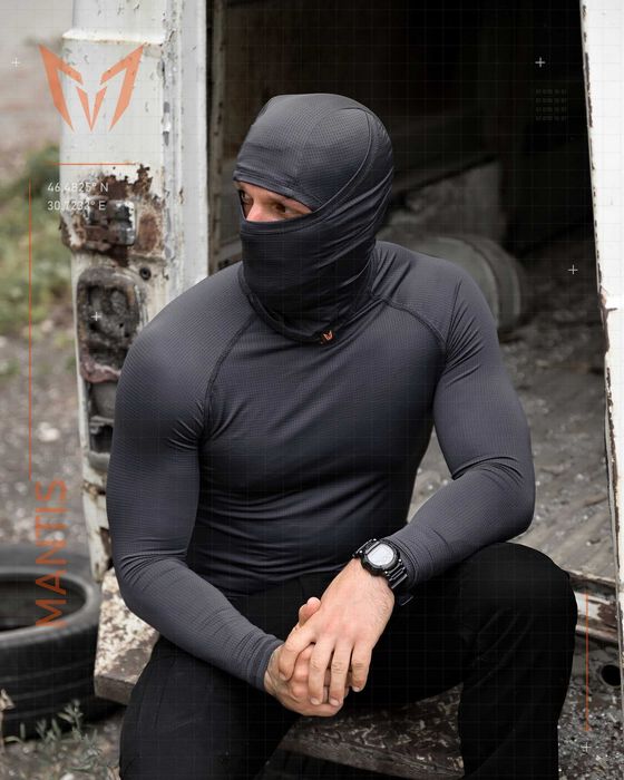 Тактичний лонгслів + балаклава MANTIS Phantom Wolf Grey Без передоплат