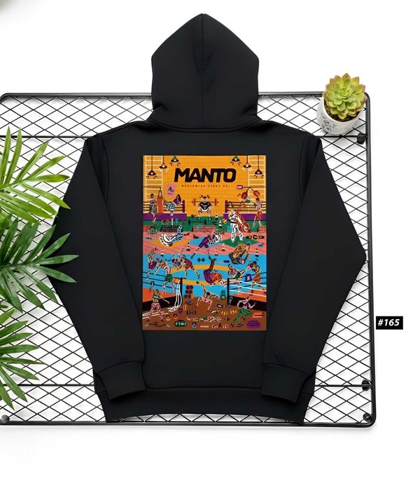 Cotton 100% • Новое Черное Худи MANTO Society • Кофта Зипка МАНТО