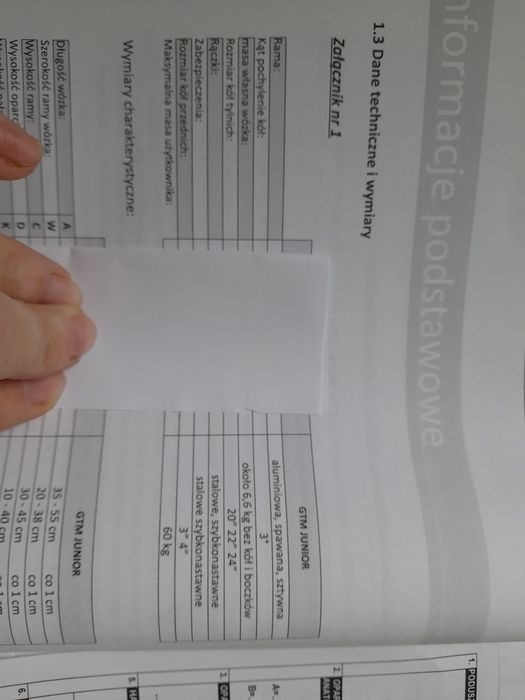 Wózek aktywny gtm dziecięcy