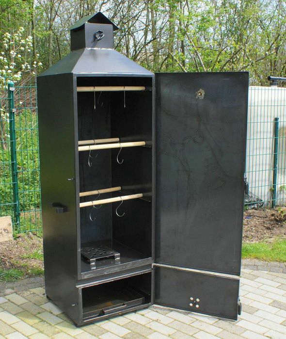 Wędzarnia metalowa z piecykiem 180x55x50 wędz. na zimno / na gorąco