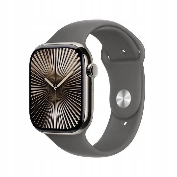 NOWY Apple Watch 10 gen. • Natural/Gray • 42 mm • CELLULAR • Tytanowy