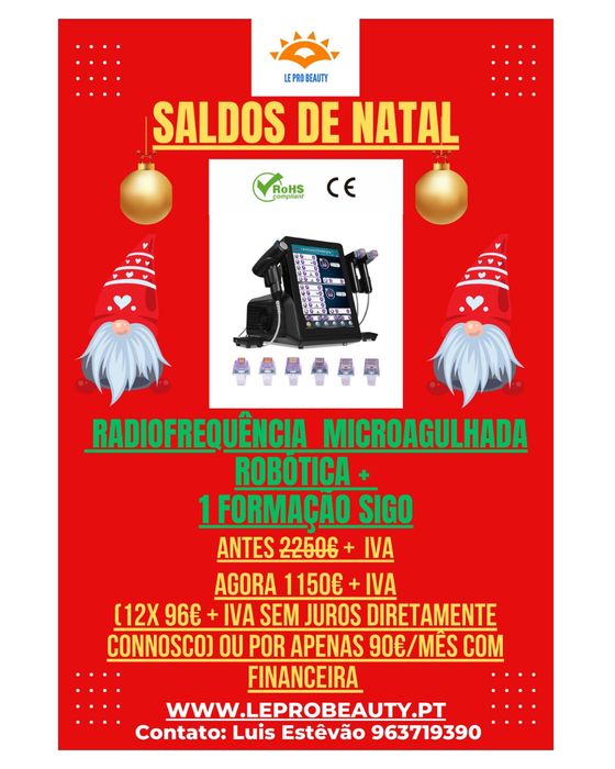 Radiofrequência microagulhada robótica  com martelo friio + Formação