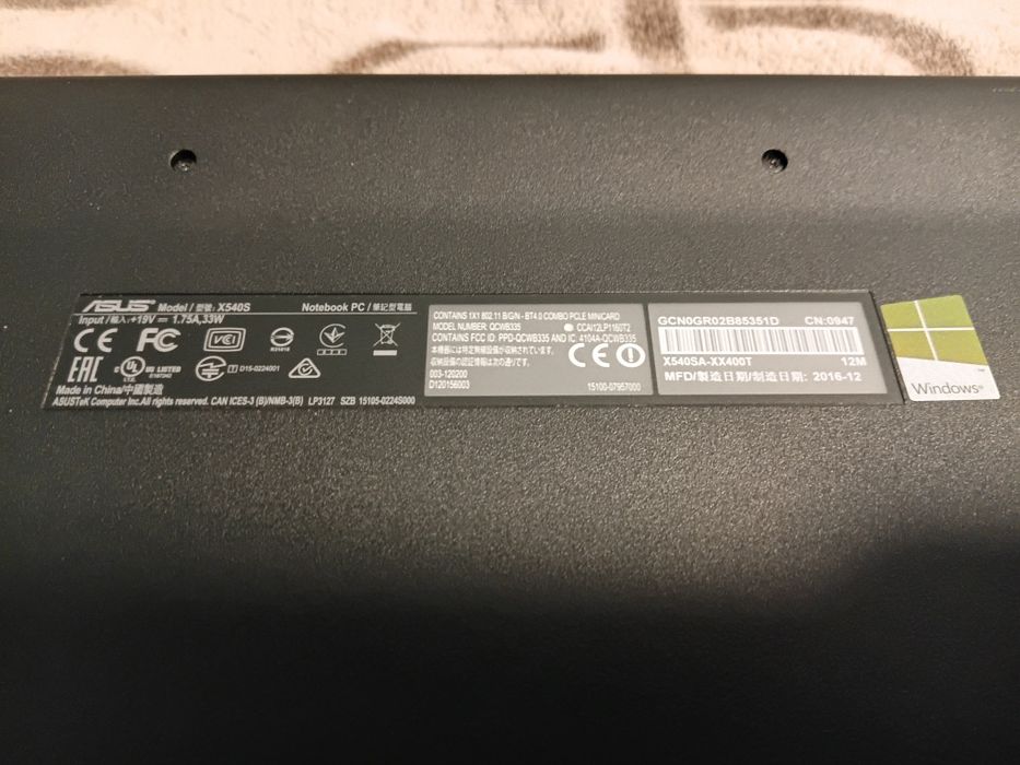 Продам ноутбук Asus X540S. 4/128.