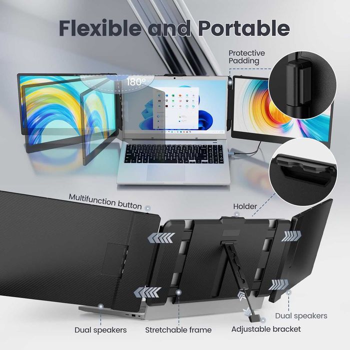 Monitor Portátil Duplo Teamgee 14” FHD IPS – Como Novo