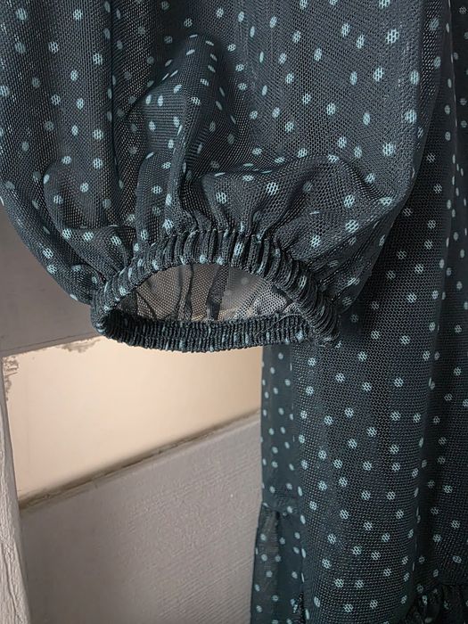 Sukienka zielona groszki Mohito 34 XS tiul