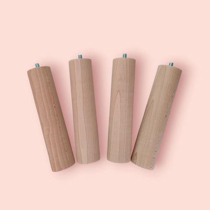 Nogi bukowe walec długości 10-60cm