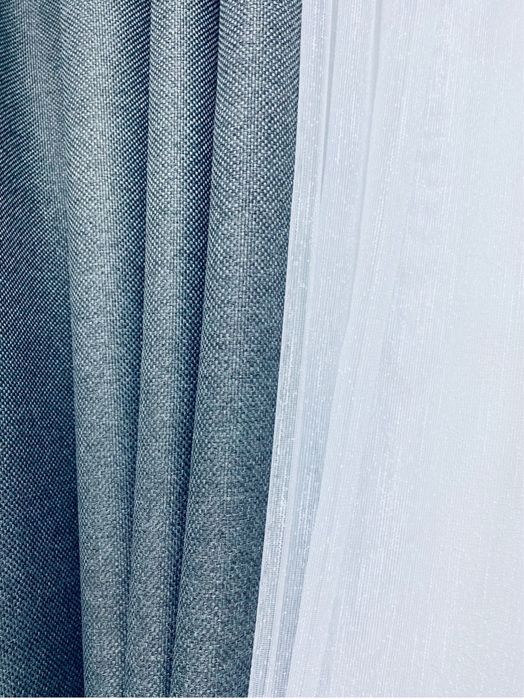 Якісні штори блекаут, шторна тканина. Тюль білий льон. Шторы блэкаут