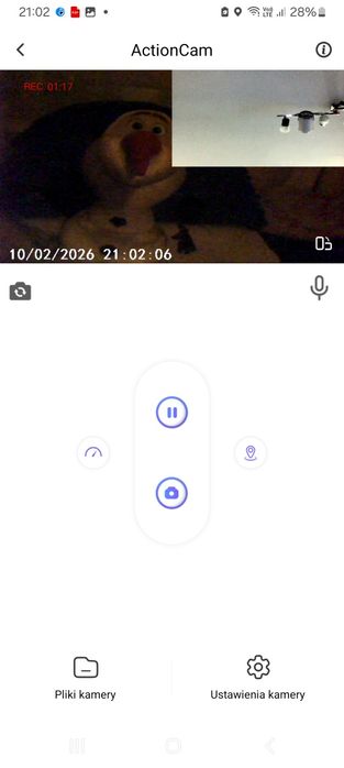 Kamerka videorejestrator wifi wideorejestrator