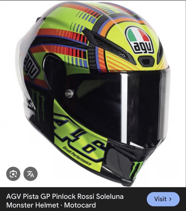 Agv pista gp valentino rossi edicçao monster