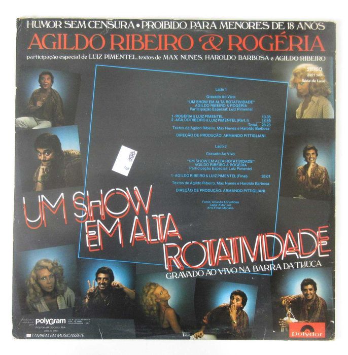 AGILDO RIBEIRO & ROGÉRIA - Um Show Em Alta Rotatividade (LP)