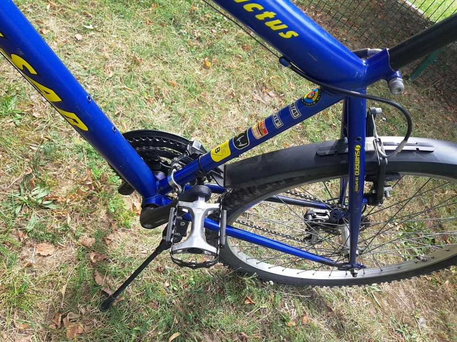 Rower mlodziezowy 26 cali srebrno niebieski lekki PULSAR kola aluminio