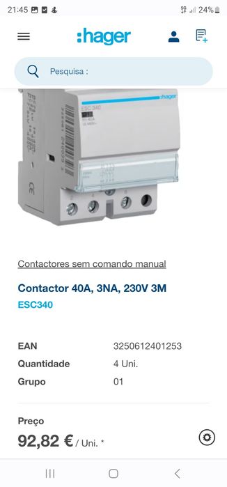HAGER Contactors426579962448455681