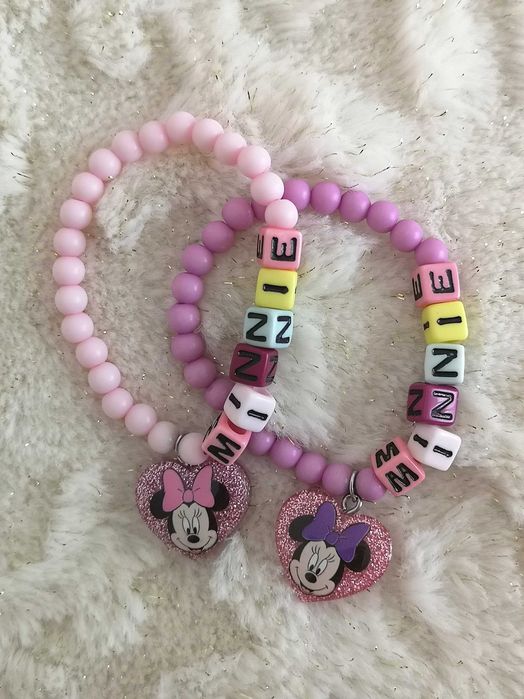 Zestaw bransoletek dziewczęcych Myszka Minnie