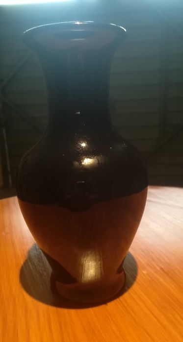 Vaso Decorativo Preto com Cegonha Japonesa
