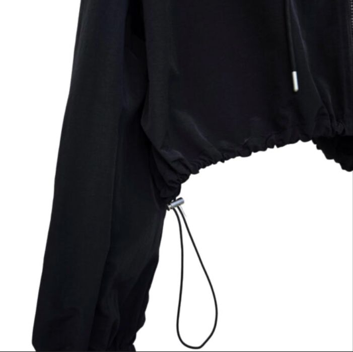 Kurtka parka wiatrówka przeciwdeszczowa chanel czarna