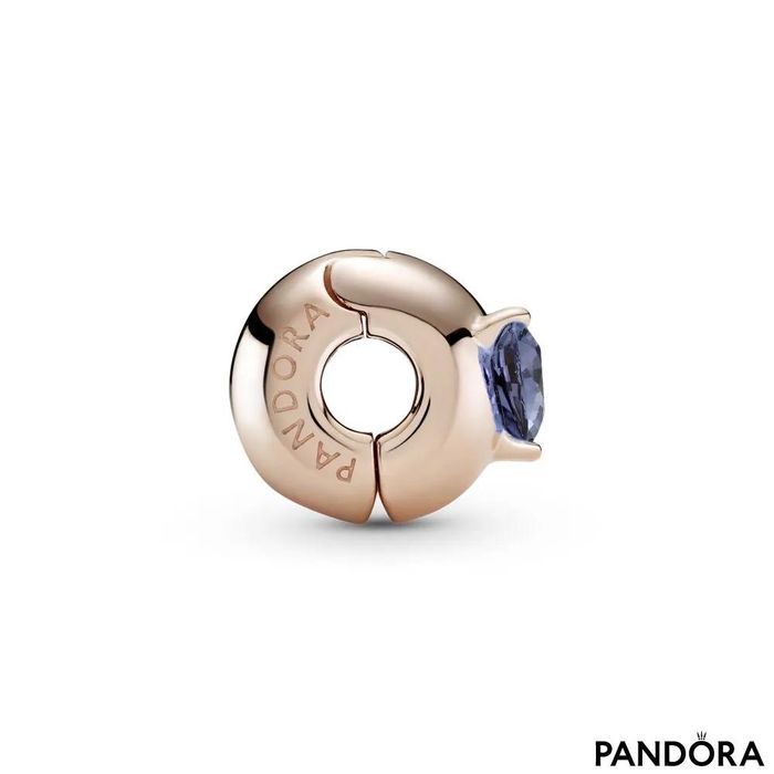Pandora Rose Blue Heart Solitaire Clip