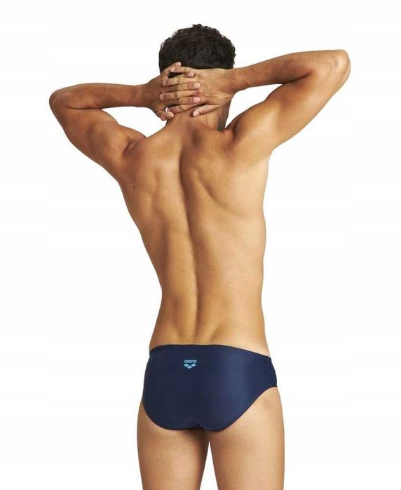 Kąpielówki slipy Arena Poise Brief Navy Turquoise rozmiar M UK34 D5