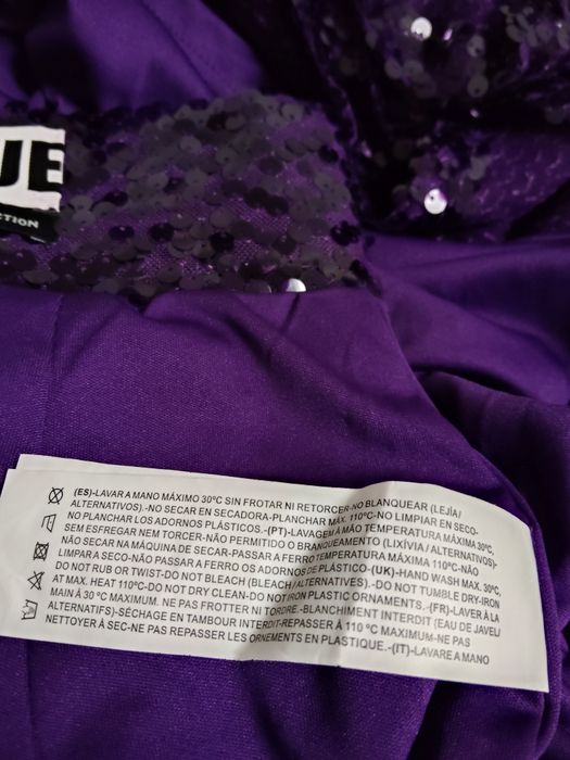 Lindíssima Saia Violeta de Lantejoulas para Réveillon